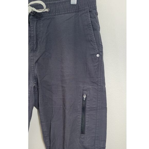 Vuori Ripstop Mens Beige Gray Elastic Waist Drawstring Outdoor Pants Medium M - Picture 6 of 8